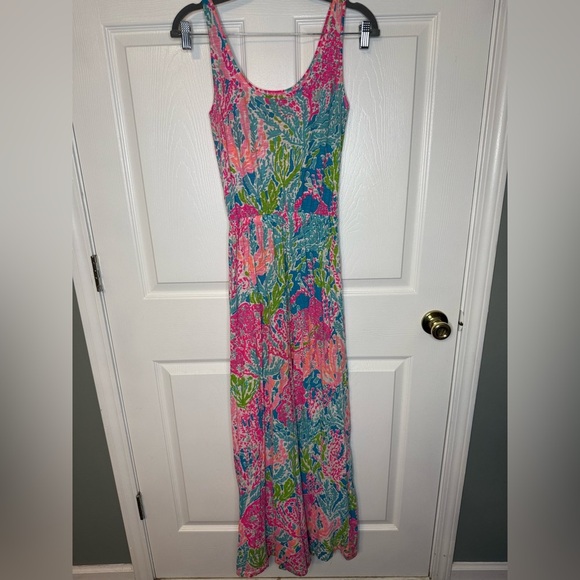Lilly Pulitzer Tria Maxi Dress Lets Cha Cha Size Xtra Small GUC 100% Cotton - Picture 1 of 7